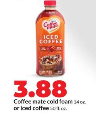 Coffee mate cold foam or iced coffee