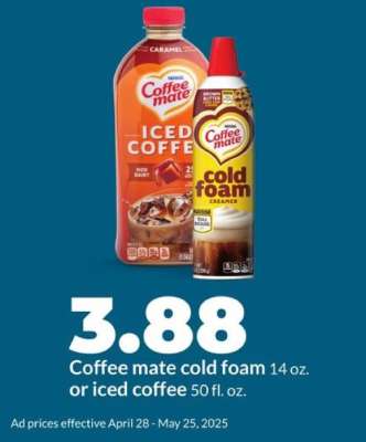 Coffee mate cold foam or iced coffee