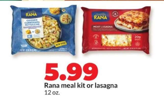 Rana meal kit or lasagna