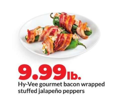 Hy-Vee gourmet bacon wrapped stuffed jalapeño peppers