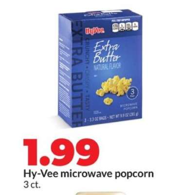 Hy-Vee microwave popcorn