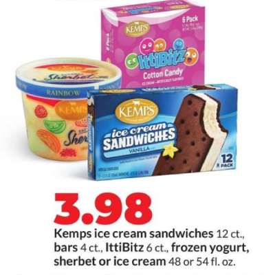Kemps ice cream products