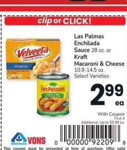 Las Palmas Enchilada Sauce 28 oz. or Kraft Macaroni & Cheese 10.9-14.5 oz. - Select Varieties