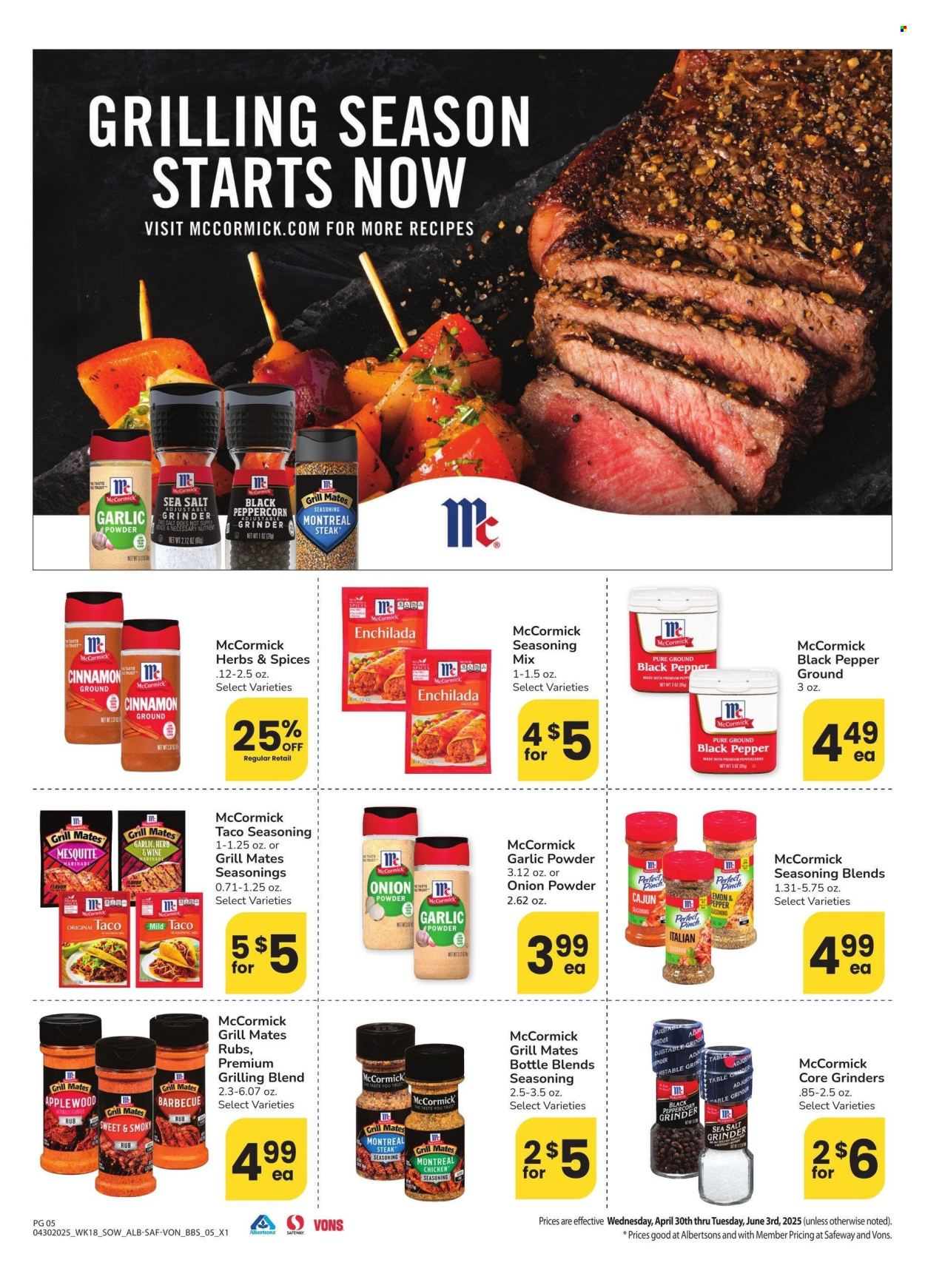 Albertsons ad - 04/30/2025 - 06/03/2025. Page 1