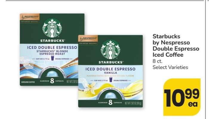 Starbucks by Nespresso Double Espresso Iced Coffee - 8 ct. Select Varieties