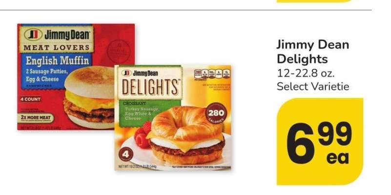 Jimmy Dean DELIGHTS - 12-22.8 oz.
Select Varieties