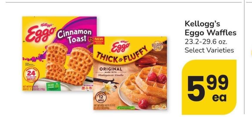 Kellogg's Eggo Waffles - 23.2-29.6 oz. Select Varieties