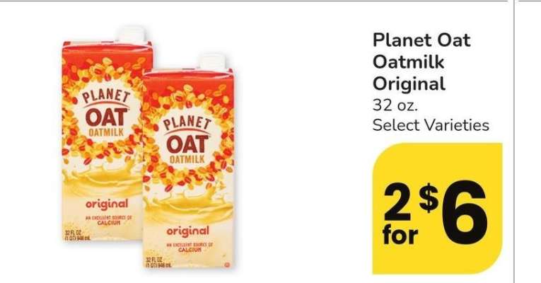 Planet Oat Oatmilk Original - 32 oz. Select Varieties