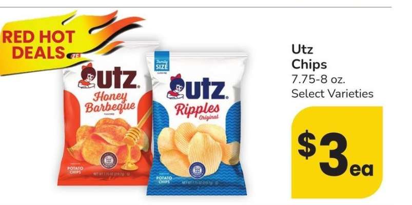 Utz Chips - 7.75-8 oz. Select Varieties