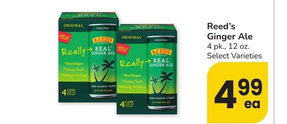Reed's Ginger Ale - 4 pk., 12 oz. Select Varieties