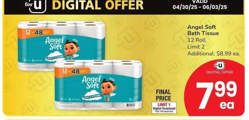 Angel Soft Bath Tissue - 12 Roll