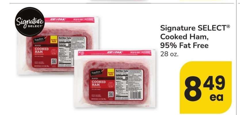 Signature SELECT® Cooked Ham, 95% Fat Free - 28 oz.