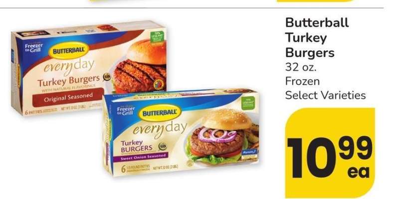Butterball Turkey Burgers - 32 oz. Frozen Select Varieties