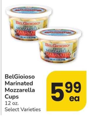 BelGioioso Marinated Mozzarella Cups - 12 oz. Select Varieties