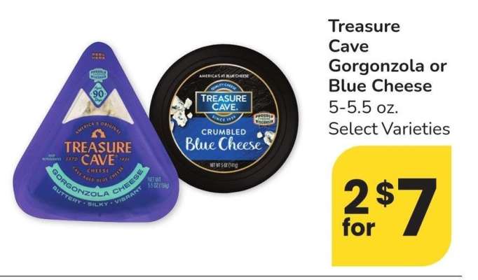 Treasure Cave Gorgonzola or Blue Cheese - 5-5.5 oz. Select Varieties