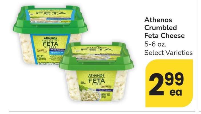 Athenos Crumbled Feta Cheese - 5-6 oz. Select Varieties
