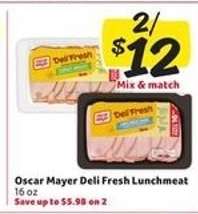 Oscar Mayer Deli Fresh Lunchmeat