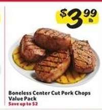 Boneless Center Cut Pork Chops Value Pack