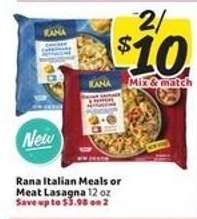 Rana Italian Meals or Meat Lasagna