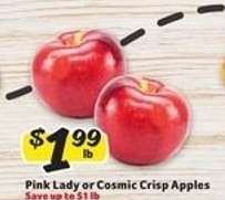 Pink Lady or Cosmic Crisp Apples