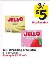 Jell-O Pudding or Gelatin