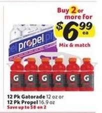 12 Pk Gatorade or 12 Pk Propel