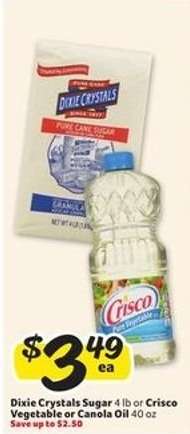 Dixie Crystals Sugar or Crisco Oil