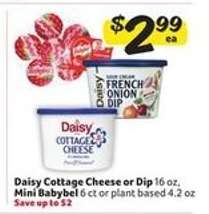 Daisy Cottage Cheese or Dip, Mini Babybel