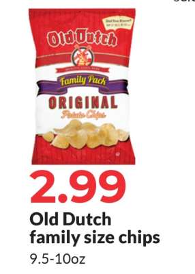 Old Dutch family size chips