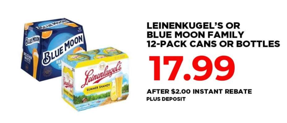 Leinenkugel's or Blue Moon Family 12-Pack