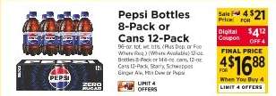 Pepsi Bottles 8-Pack or Cans 12-Pack