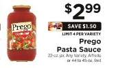 Prego Pasta Sauce