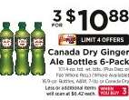 Canada Dry Ginger Ale Bottles 6-Pack
