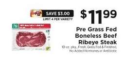 Pre Grass Fed Boneless Beef Ribeye Steak