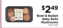 Bowl & Basket Baby Bella Mushrooms