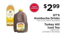 GT's Kombucha Drinks & Turkey Hill Iced Tea