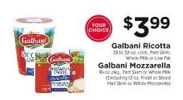 Galbani Ricotta or Galbani Mozzarella