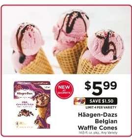 Häagen-Dazs Belgian Waffle Cones