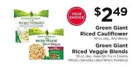 Green Giant Riced Cauliflower / Green Giant Riced Veggie Blends