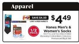 Hanes Men's & Women's Socks