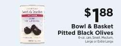 Bowl & Basket Pitted Black Olives