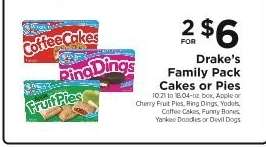 Drake's Family Pack Cakes or Pies