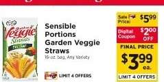 Sensible Portions Garden Veggie Straws