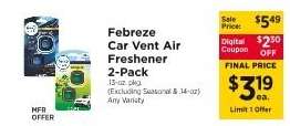 Febreze Car Vent Air Freshener 2-Pack