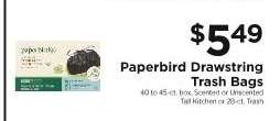 Paperbird Drawstring Trash Bags