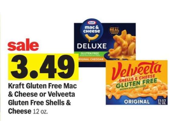 Kraft Gluten Free Mac & Cheese or Velveeta Gluten Free Shells & Cheese