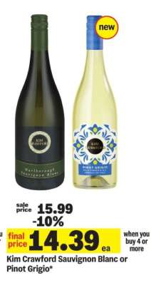 Kim Crawford Sauvignon Blanc or Pinot Grigio