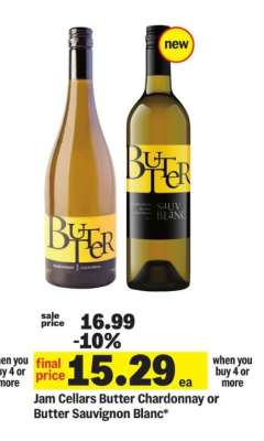 Jam Cellars Butter Chardonnay or Butter Sauvignon Blanc