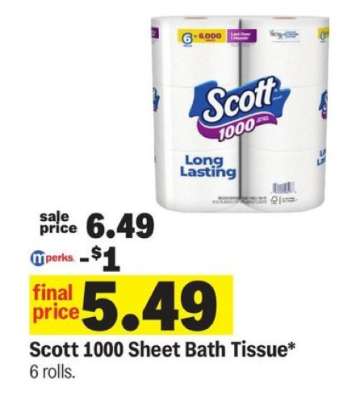 Scott 1000 Sheet Bath Tissue*