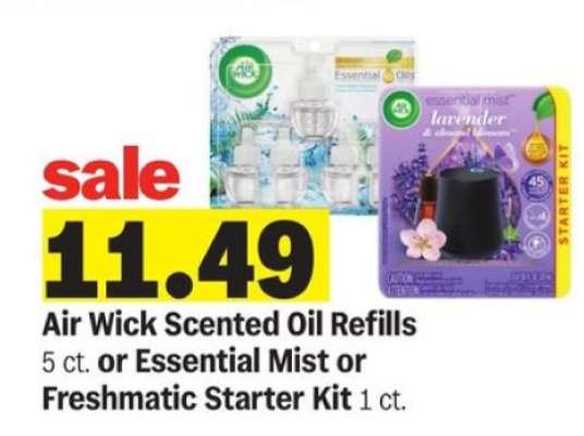 Air Wick Scented Oil Refills or Essential Mist or Freshmatic Starter Kit